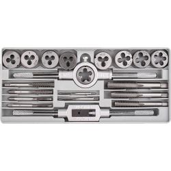 TORK CRAFT 20 Piece Imperial Tap & Die Set In Plastic Case